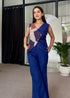 Blue Denim Tone Vest Co Ord Set